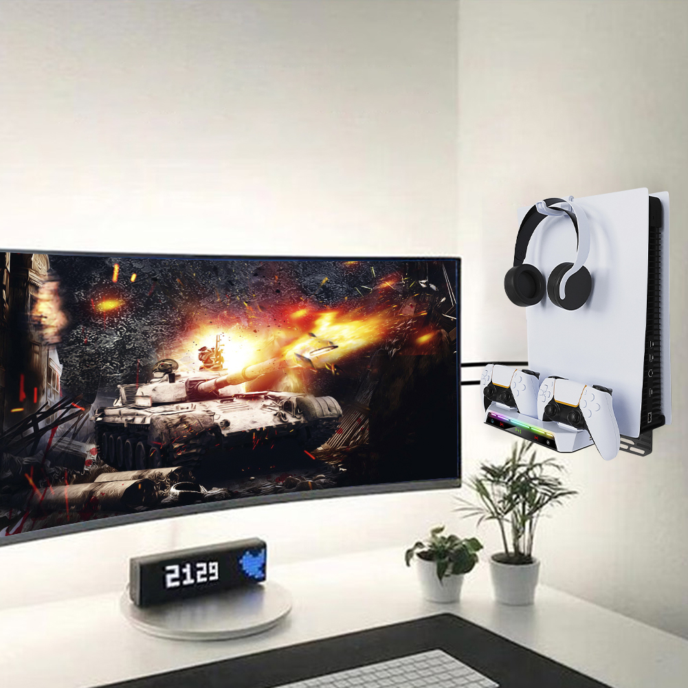 Headset Stand Rgb - Wall Mount Kit with Charging Station
