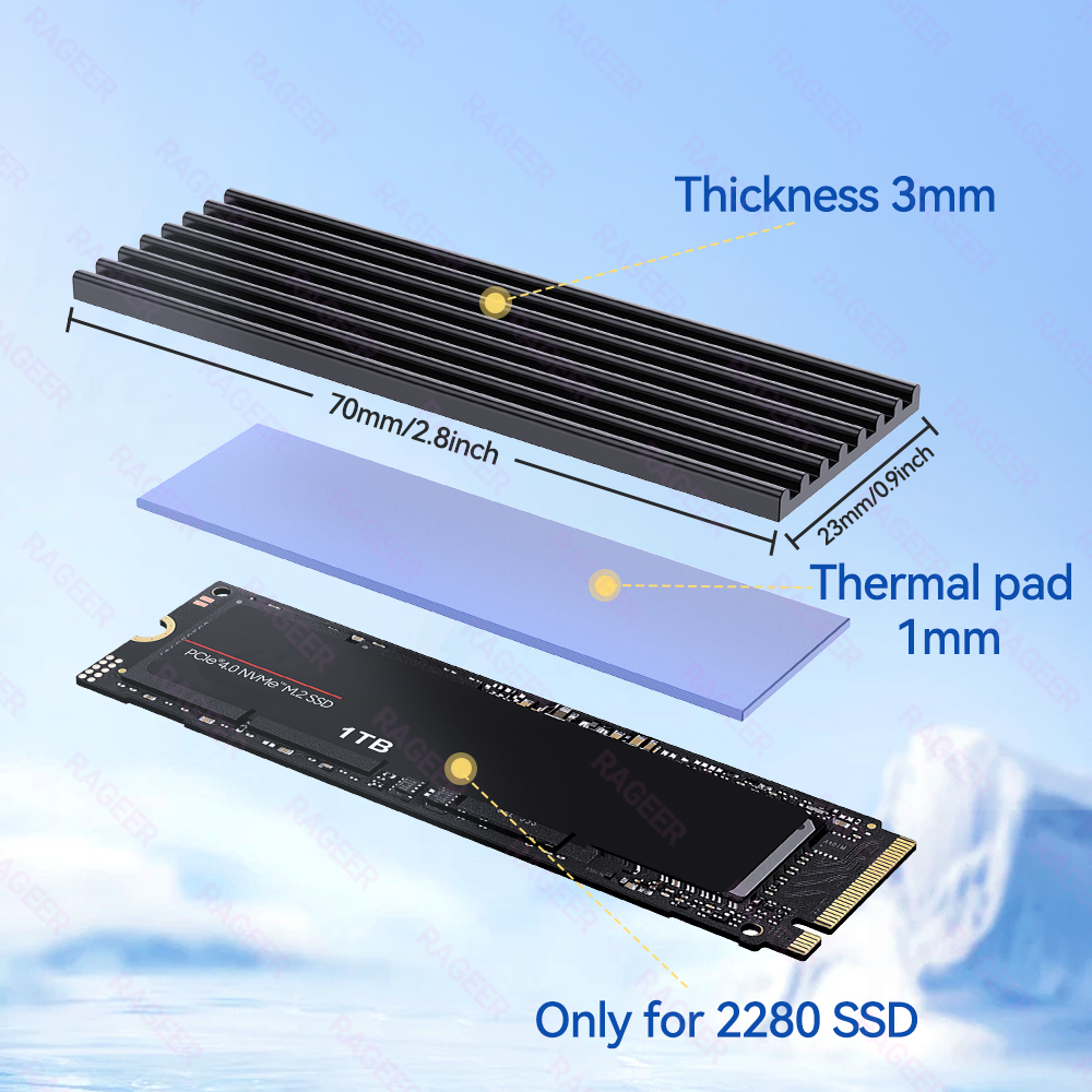 RAGEER M.2 SSD Heatsink with T - M2 Heatsink Cooler recensie en prijs