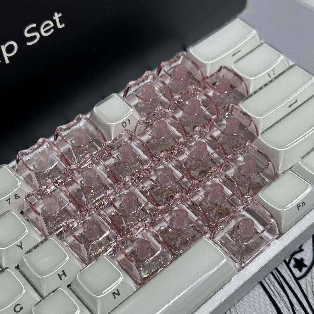20pcs 1U Keycaps with Unique C - Gaming Accessories Aesthetic recensie en prijs