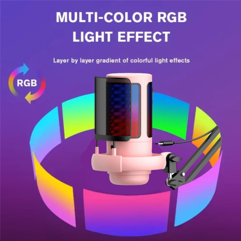 ABAC-RGB USB Condenser Microph - Headset Stand Rgb recensie en prijs