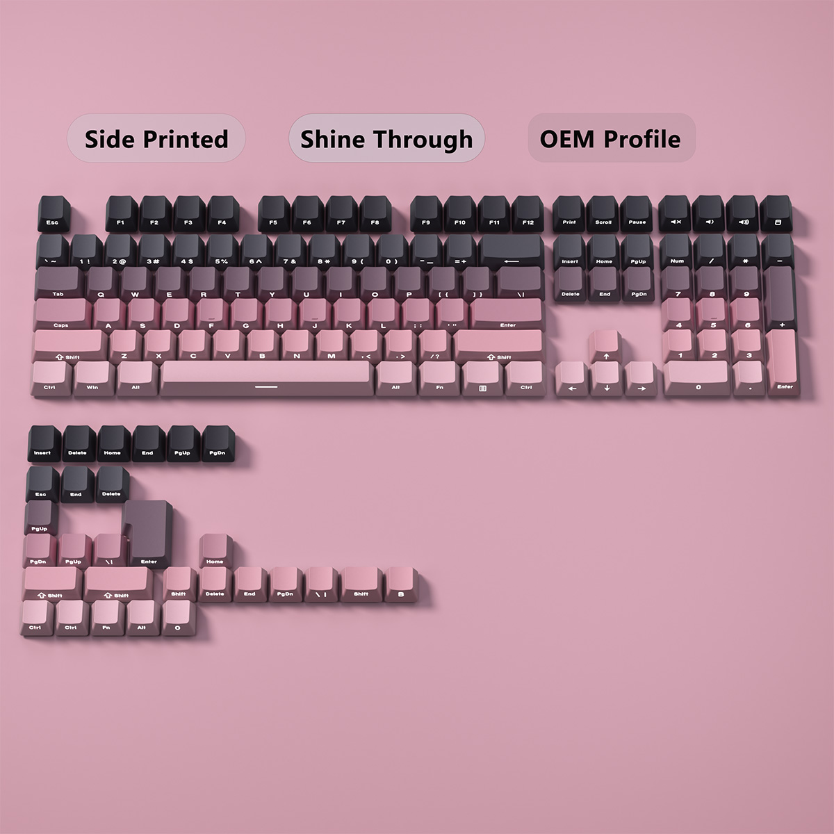 Gradient Keycaps Side Printed  - Gaming Accessories Aesthetic recensie en prijs