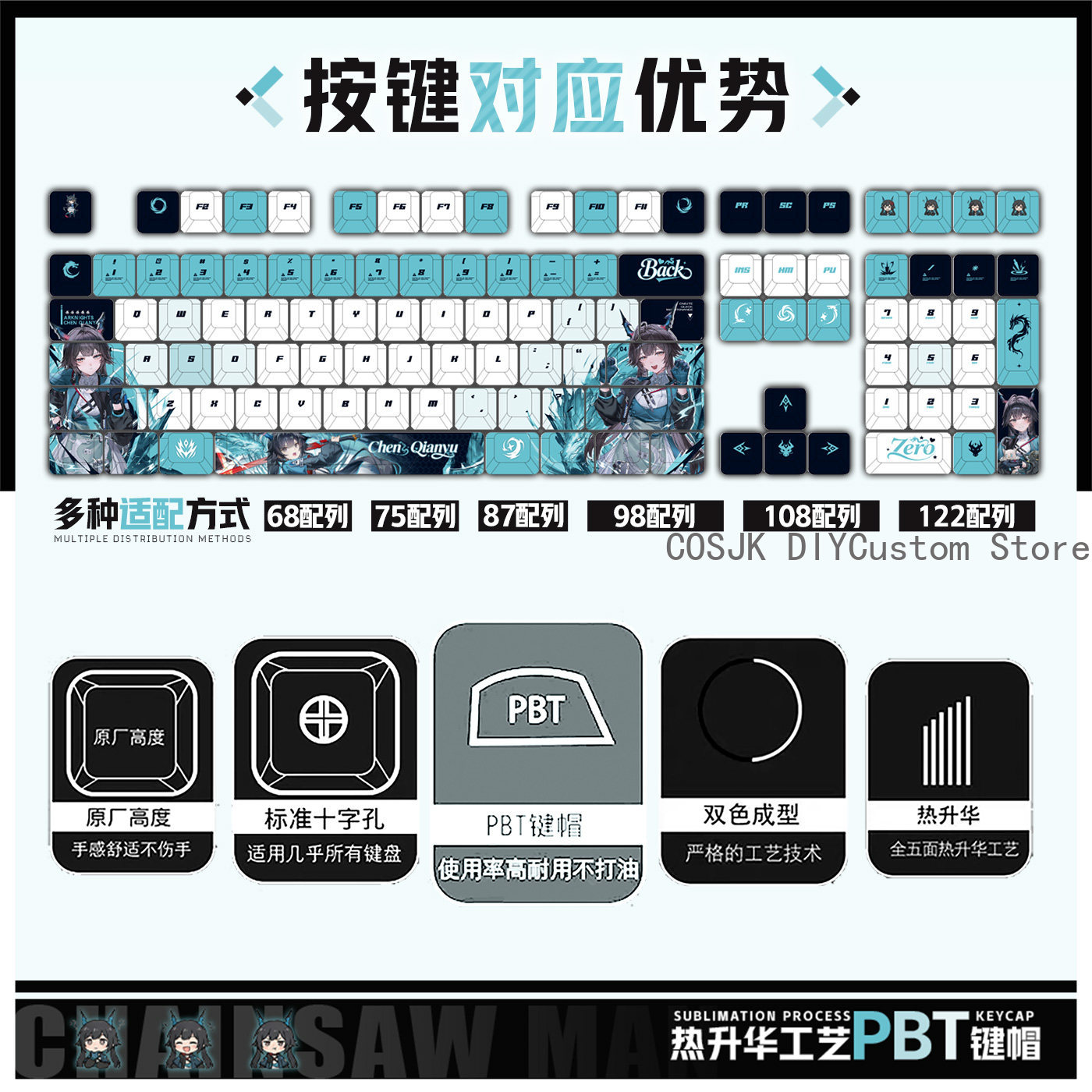 122 Keys Anime Chen Qianyu Ark - Gaming Accessories To Gift recensie en prijs