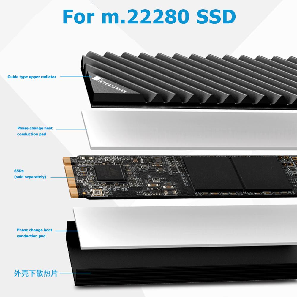Jonsbo M2 2280 SSD Aluminum He - M2 Heatsink Cooler recensie en prijs