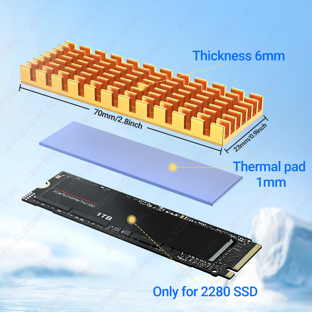JEYI M.2 SSD Heatsink Aluminum - M2 Heatsink Cooler recensie en prijs