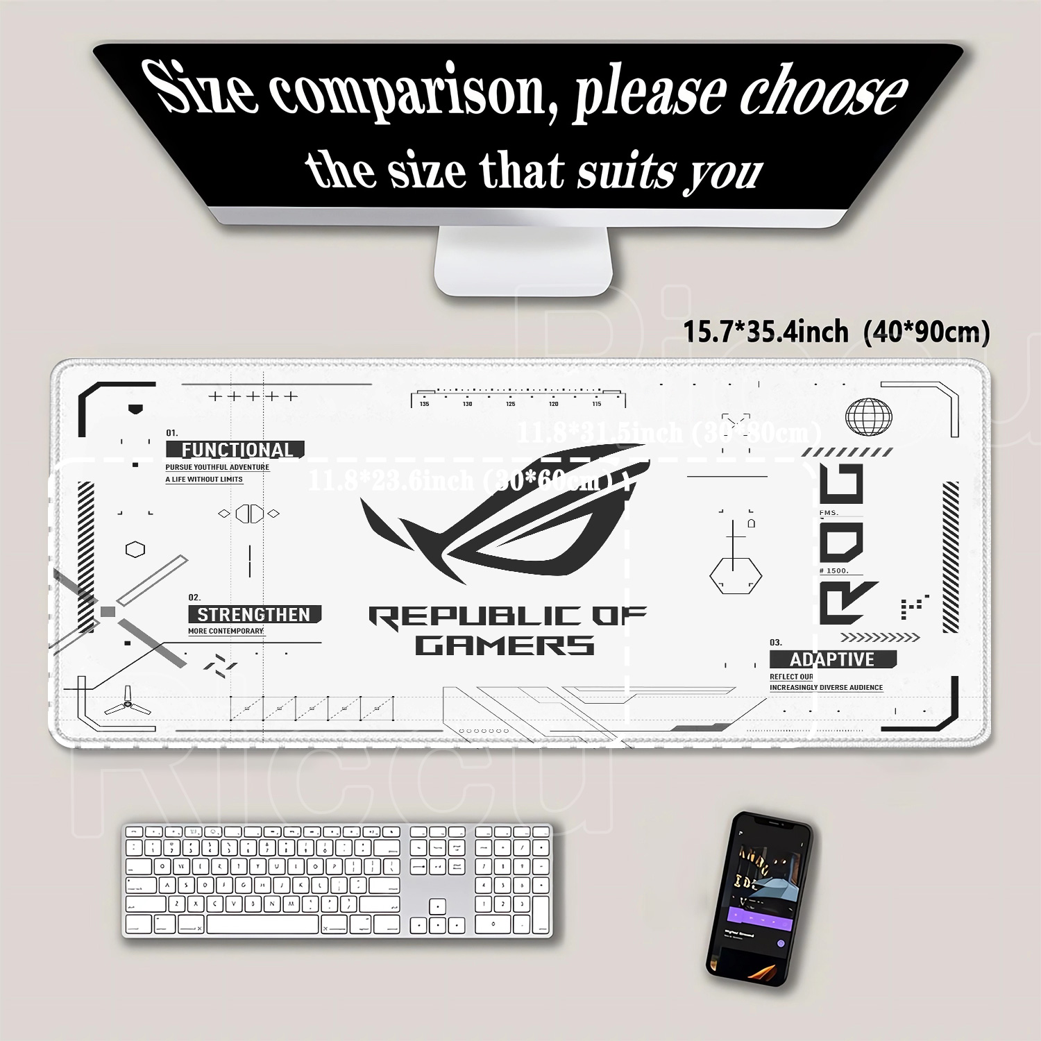 R-ROG Large Gaming Mouse Pad A - Gaming Accessories Asus recensie en prijs