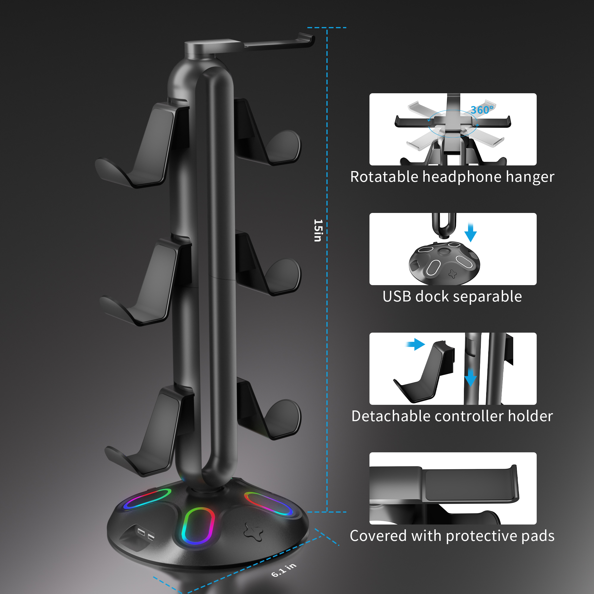 Universal Game Accessories wit - Headset Stand Rgb recensie en prijs