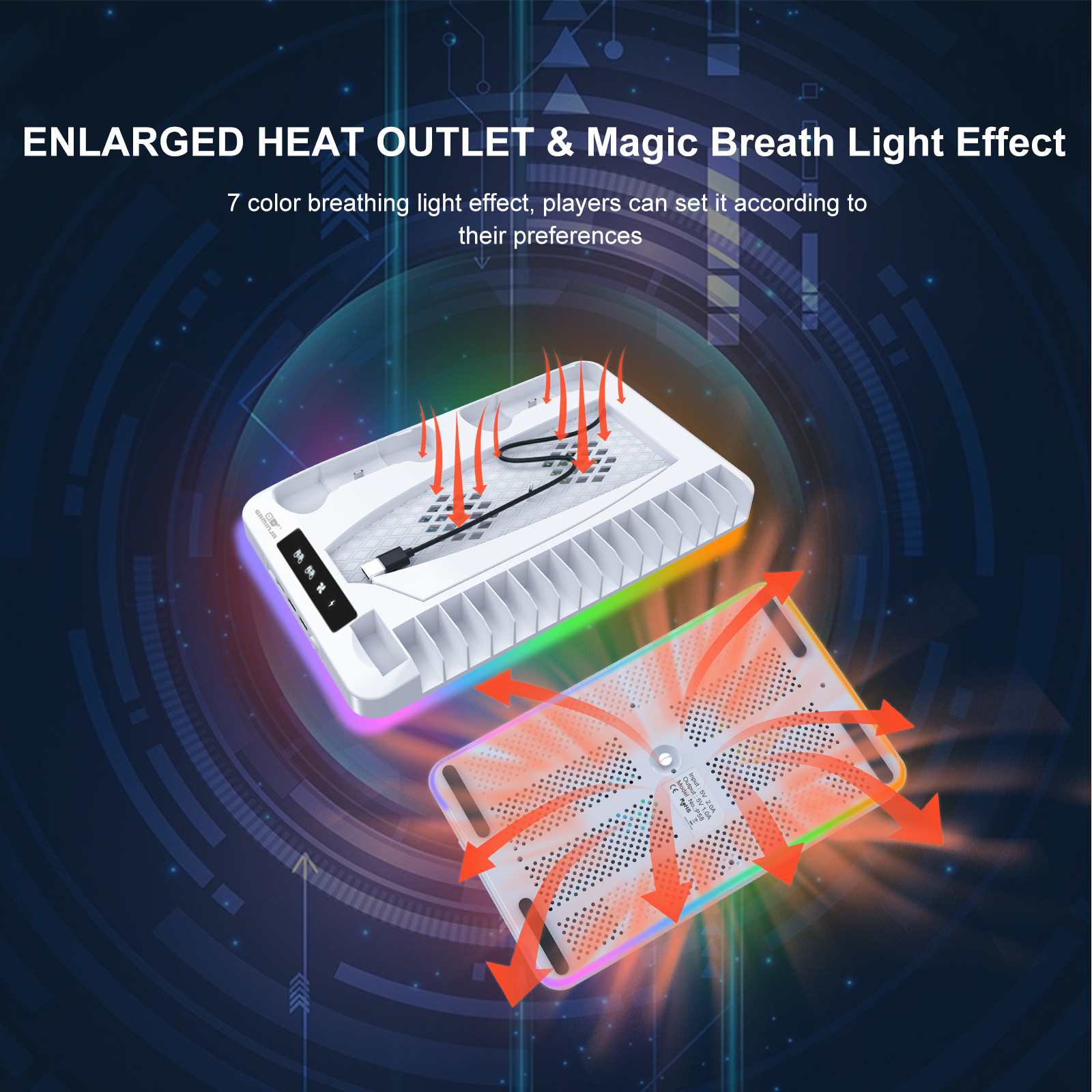 GAMINJA RGB Cooling Stand for  - Headset Stand Rgb recensie en prijs